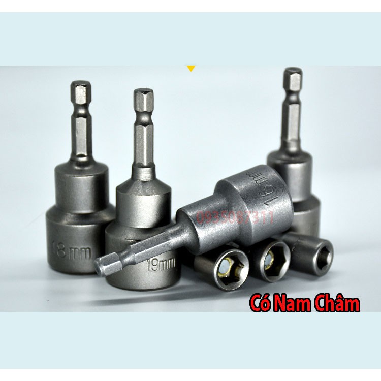 Đầu Chụp Bulong Bắn Vít Lục Giác Có Nam Châm Dài 65mm Các Kích Cỡ 6 - 19mm