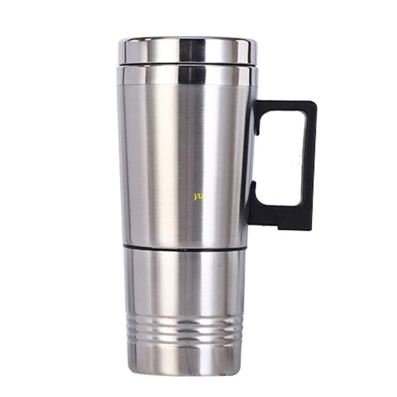 Cốc đun nước điện giữ nhiệt bằng thép không gỉ 12 / 24V du lịch xe hơi nhỏ gọn