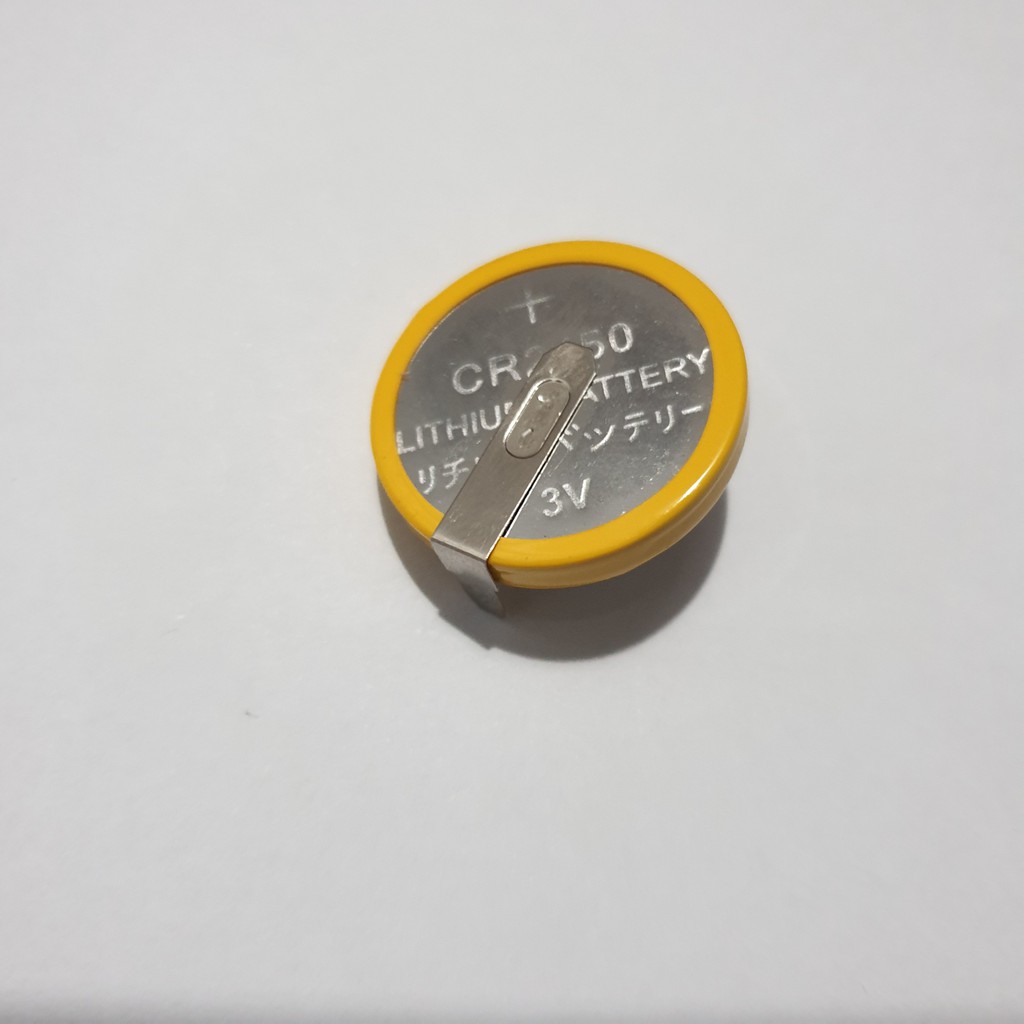 Pin nuôi nguồn nồi cơm điện CR2450 dạng pin cúc áo có chân hàn Lithium 3V - Loại chân nằm