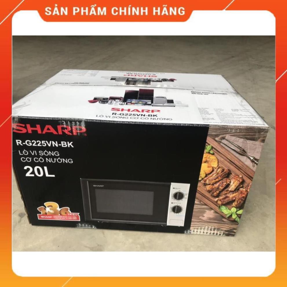 [Hỏa tốc 1 giờ] [FreeShip] Lò Vi Sóng Sharp Có Nướng R-G225VN-BK - 20 Lít, HÀNG CHÍNH HÃNG, BH 12 tháng BM