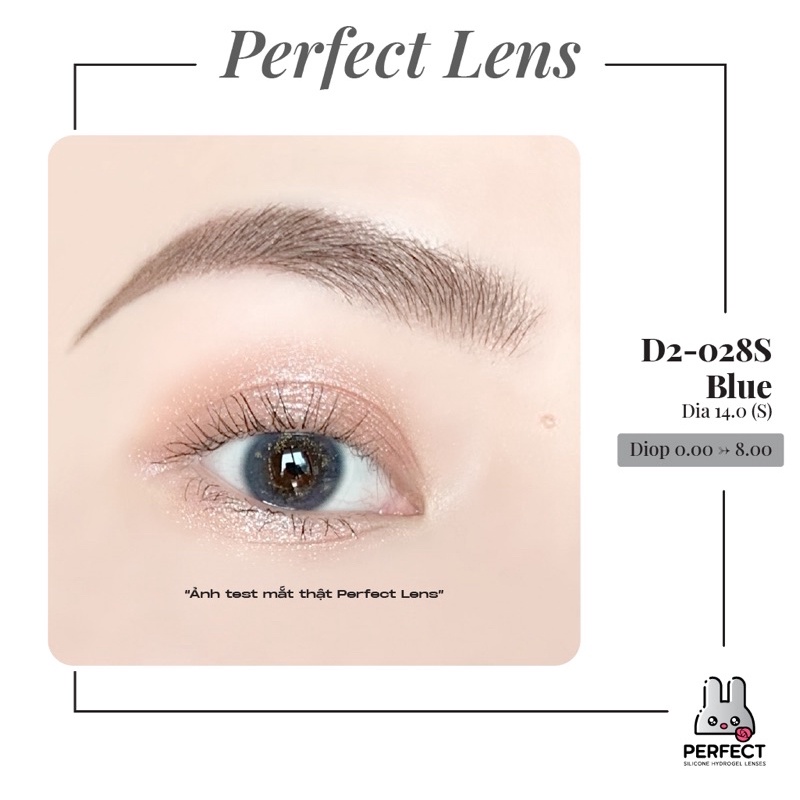 LINK 1 (GIÁ 1 CHIẾC) 14.0 (0.00-&gt;8.00) Lens D2-028S Blue - Kính Áp Tròng