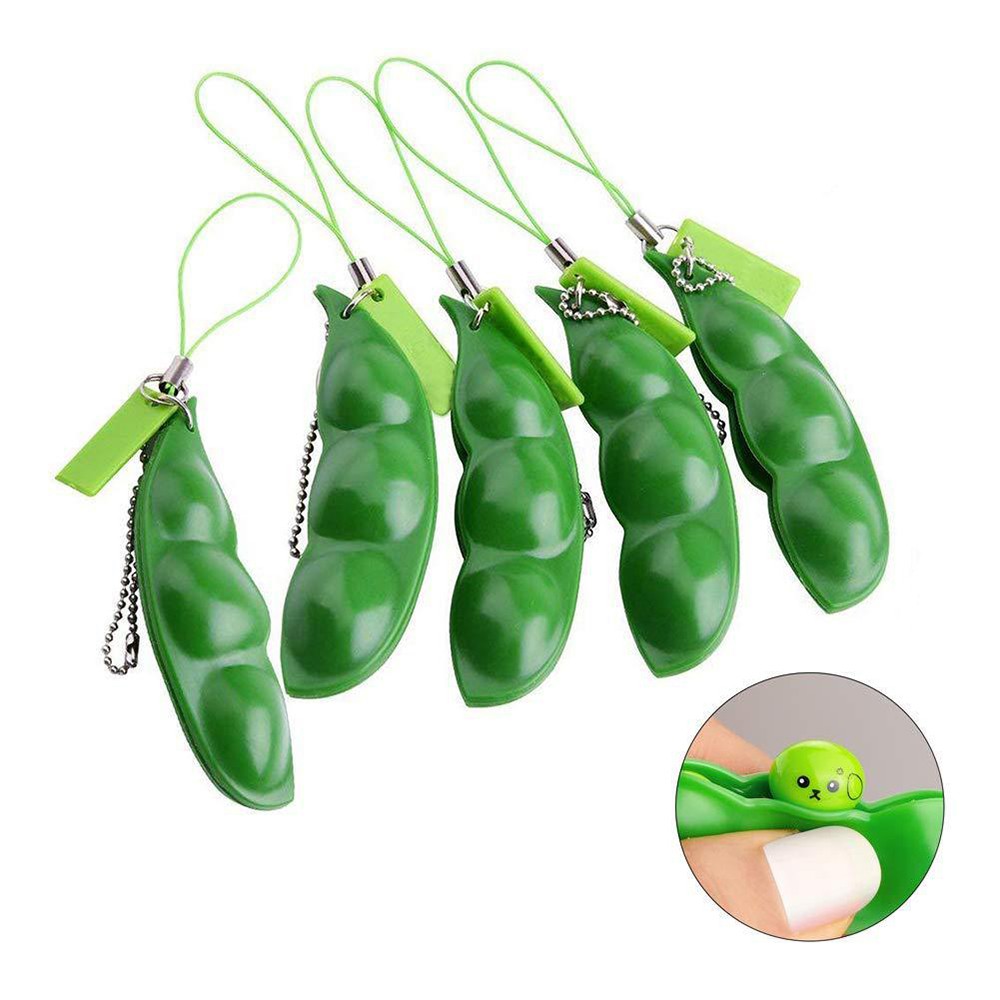 Extrusion Soybean Bean Pea Keychain Phone Bag Charm Stress Relieve Funny Toy [In stock] Fun Beans Squishys Fidget Toy Anti Stress Ball Squeezing Phone Charms Key Ring Pop it Extrusion Soybean Bean Pea Keychain Phone Bag Charm Stress Relieve Funny Toy