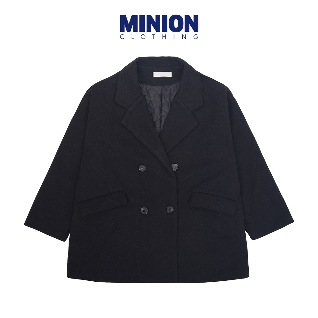 [Mã WABRHI5 giảm 15% đơn 599K] Áo khoác dạ trơn Minion Clothing form rộng, blazer phong cách Streetwear Ulzzang A2913