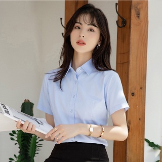 Áo sơ mi nữ ngắn tay đẹp basic thời trang thanh lịch, xinh xắn áo sơ mi trắng đi học giá cực rẻ