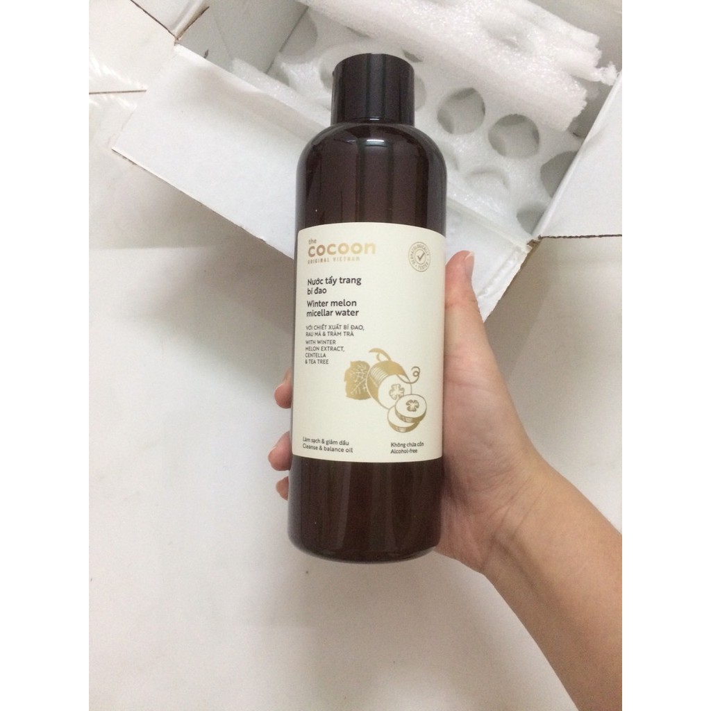 Nước tẩy trang bí đao cocoon dành cho da dầu, da dầu mụn 140ml - 500ml.