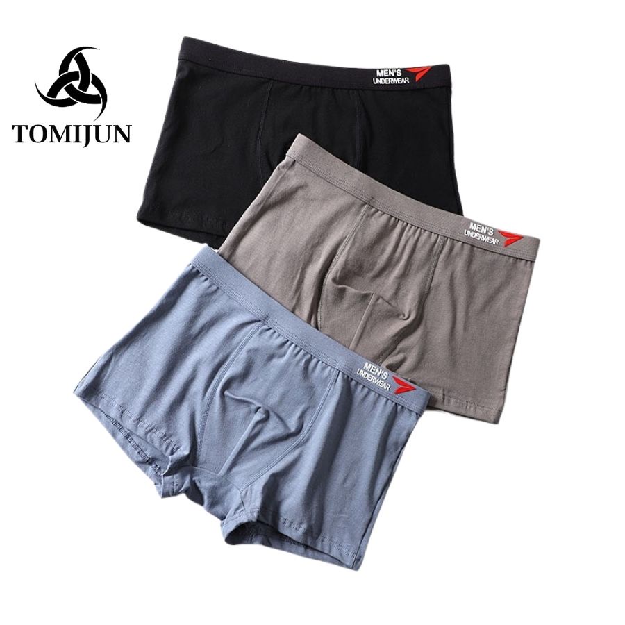 Quần lót nam cotton TOMIJUN Quần sịp nam siêu nhẹ, co giãn tốt, mềm mịn, thoáng mát,kháng khuẩn và ngăn mùi