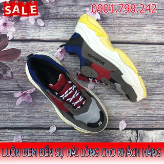 [FREE SHIP] Giày Thể Thao Balen Triple S Màu Xanh Đỏ [ KÈM ẢNH THẬT VIDEO ]