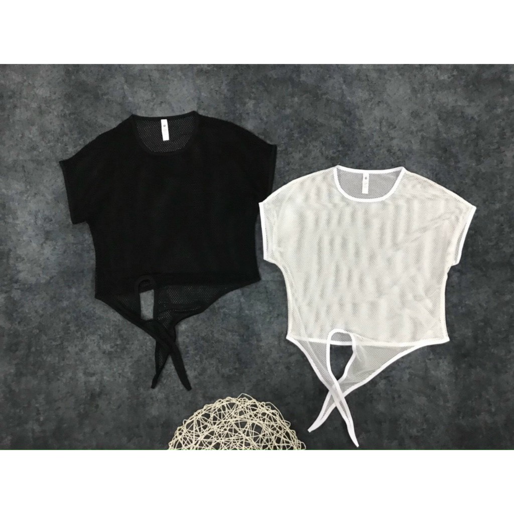 Áo Tanktop lưới cột eo
