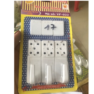 Compo 3 Móc Dán Tường ( có thể đóng đinh) Màu Ngẫu Nhiên