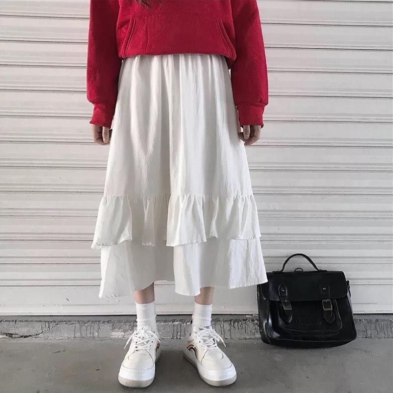 SIÊU XINH. 💃 Chân Váy Midi Nữ Vạt Bèo 2 Tâng 3 Màu. TRUNGHIEU . Giá Siêu HOT | BigBuy360 - bigbuy360.vn