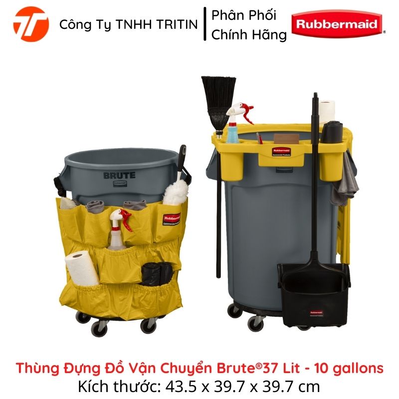 Thùng Nhựa Đa Năng Brute 10 gallons 37 Lit - Cao Cấp RUBBERMAID USA FG261000 | TRITINCO