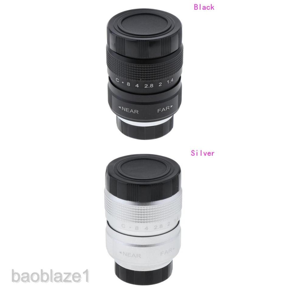 Hot☛25mm f/1.4 TV Lens Manual Focus for C-Mount Mirrorless Camera