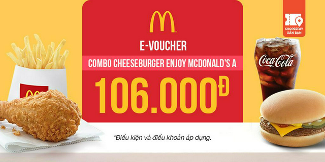 E-Voucher McDonald's Combo Cheeseburger enjoy McDonald's A