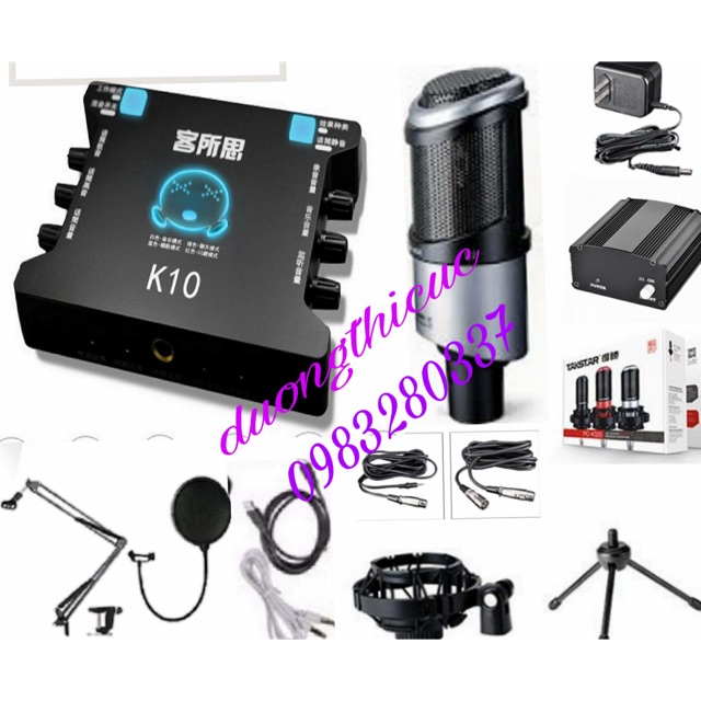 trọn bộ pck320 + sonud card k10
