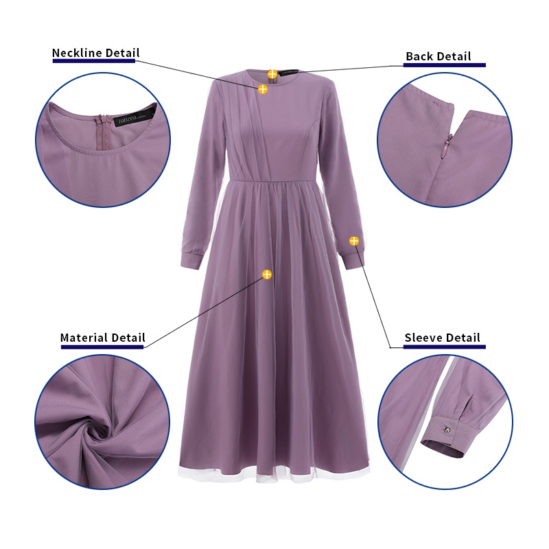 Đầm dài Zanzea tay phối nút thời trang dành cho nữ