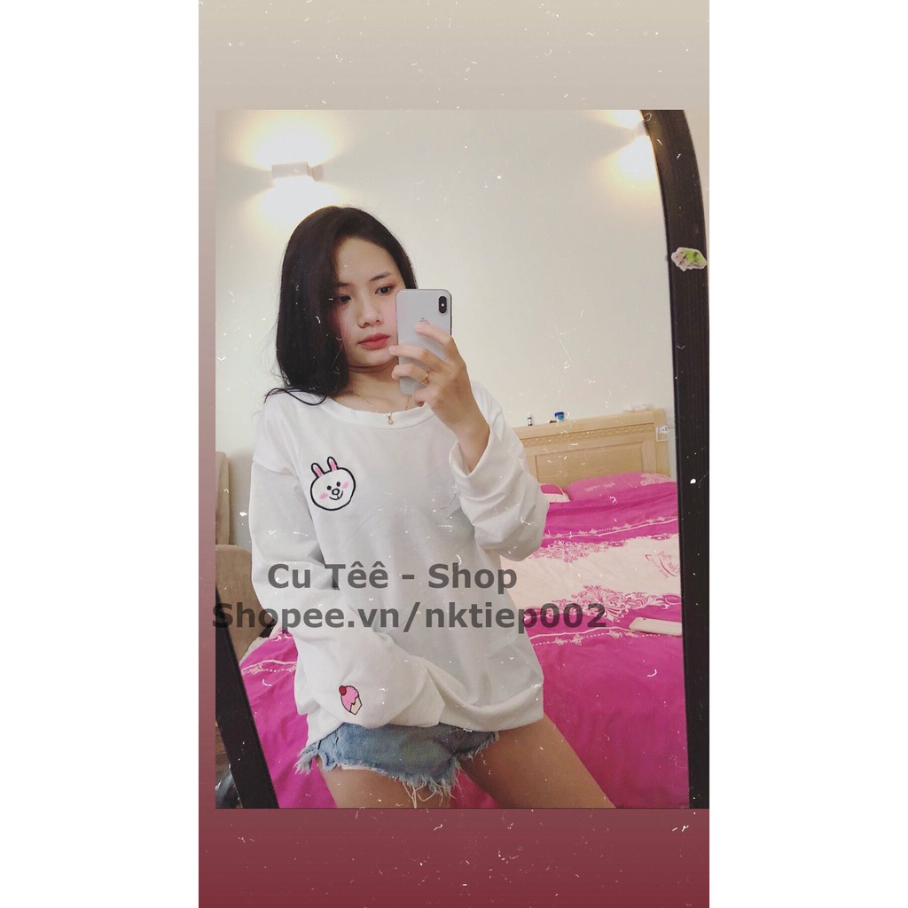 Áo nỉ kakao talk line friends gấu thỏ vịt siêu cute dễ thương form rộng freesize 75kg | BigBuy360 - bigbuy360.vn