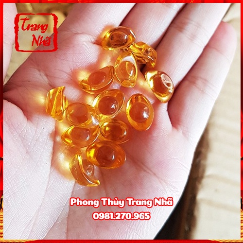 Combo 10 thỏi Kim Nguyên Bảo size 1.4cm - phong thủy Thần Tài may mắn Tài Lộc