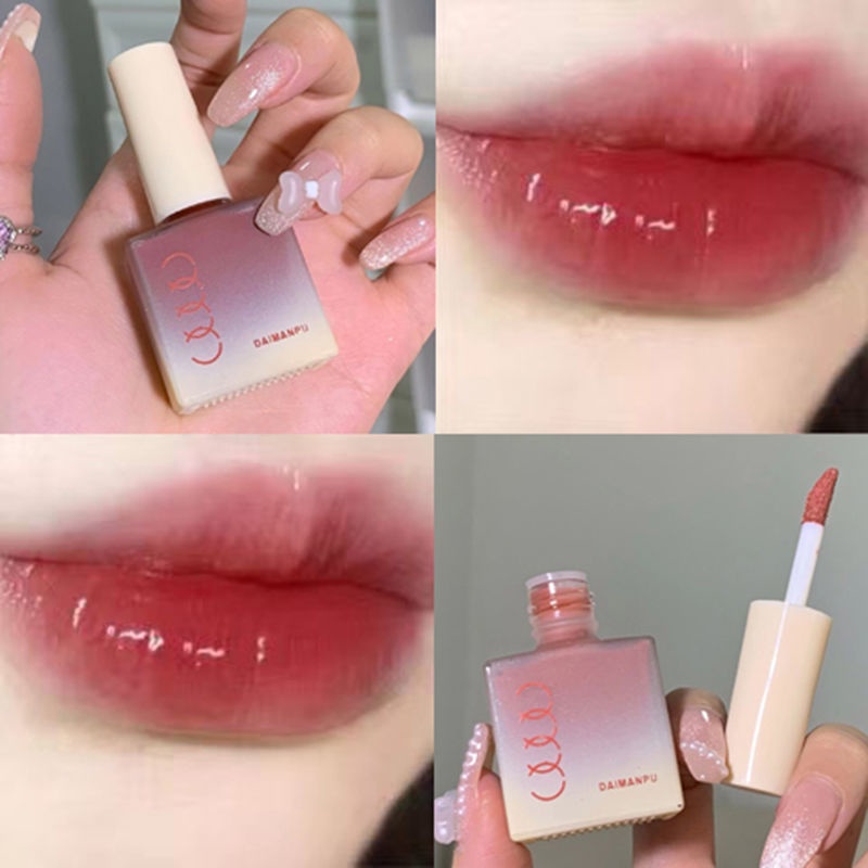 Son Bóng Dạng Thạch Hình Viên Đá Nhỏ Dễ Thương Hiệu Ứng Gương Không Phai Màu