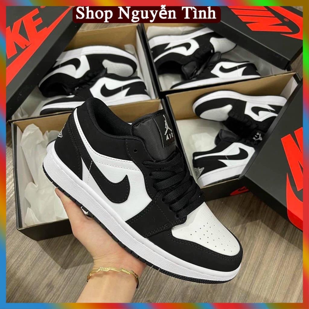 Giày thể thao Jordan Cổ Thấp Panda , Giày Air JD1 low thấp cổ trắng đen dành cho nam nữ đầy đủ bill box