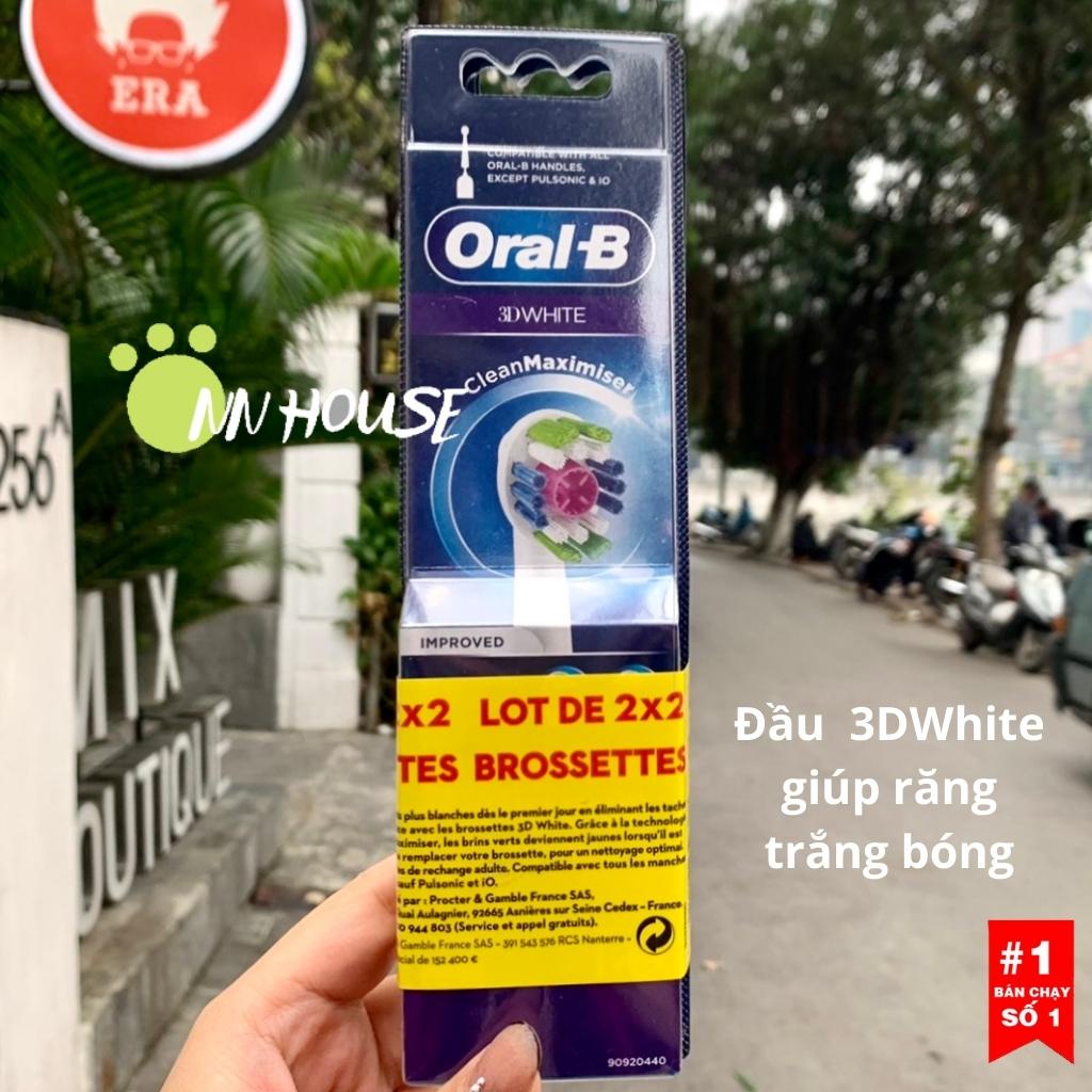 Bàn chải điện Oral b pro Starter Pack Braun vệ sinh răng miệng tặng 2 đầu bàn chải điện sensitive, cross action,phụ kiện