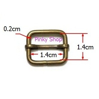 [Rẻ vô địch] Khoen tăng giảm chữ nhật 1.5cm màu đồng tăng giảm dây đeo túi xách balô Pinky Shop