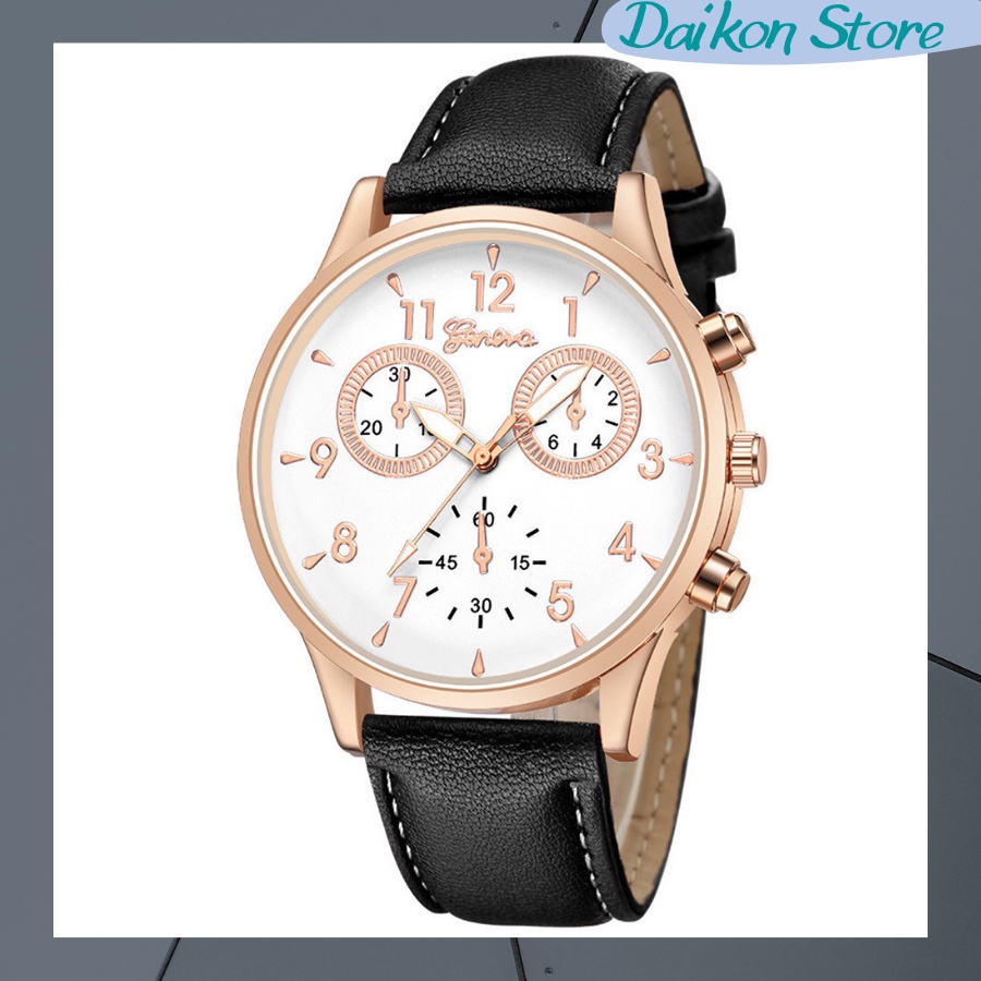 Đồng hồ nam dây da cao cấp Geneva chống nước 3ATM đồng hồ thời trang nam sang trọng, lịch lãm | BigBuy360 - bigbuy360.vn