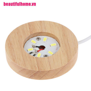 Đế Đèn LED Bằng Gỗ Pha Lê / Kính / resin