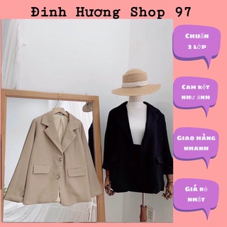 Áo Khoác Blazer Nữ, Áo Vest Blazer 2 Lớp Phong Cách Hàn Quốc Freesize