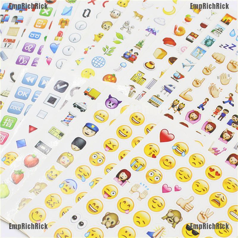 Nhãn dán mặt cười Emoji sáng tạo trang trí điện thoại Laptop
