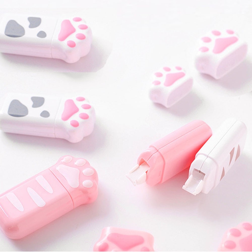 Bút Xóa Kéo Hình Dấu Chân Mèo Siêu Đáng Yêu Tiện Dụng