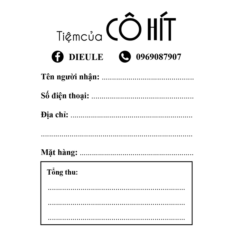 Set 100 Tem vận chuyển in sẵn 75x100mm thiết kế theo yêu cầu có keo dính bóc ra dán ngay. Hóa đơn nhiệt IN SẴN 75x100mm