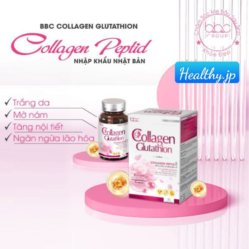 Viên uống trắng da tăng nội tiết tố COLLAGEN GLUTATHION BBC