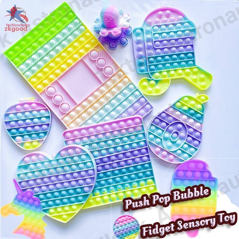Đồ chơi ấn bong bóng màu Macaron rainbow vui nhộn /Hình tròn Màu sắc cầu vồng Thần tài Board Game Việt Hóa Pop It Fidget toy giá rẻ Đồ Chơi Bóp Bóng Cầm Tay Giúp Giảm Căng Thẳng Hiệu Quả TIKTOK