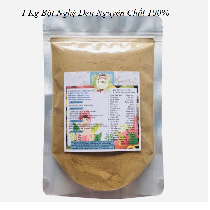 Bột Nghệ đen 1 Kg có giấy VSATTP và ĐKKD nguyên chất thiên nhiên 100% dùng để đắp mặt đa công dụng