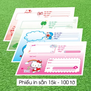 Phiếu ship hàng in sẵn siêu kute 100 tờ