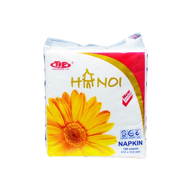 Giấy Ăn Lụa Hanoi Napkin 100 Tờ 310x310mm