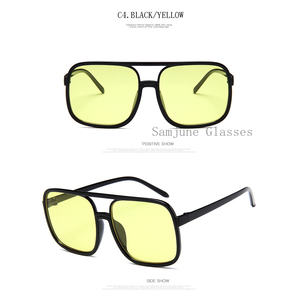 Kính mát gọng vuông phong cách cổ điển thời trang cho nữ SAMJUNE