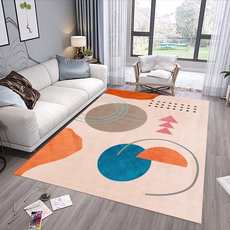 Thảm lì bali nhập khẩu - Thảm trải sàn Trang trí phòng ngủ, phòng khách, Phong cách bắc âu 1m6x2m3