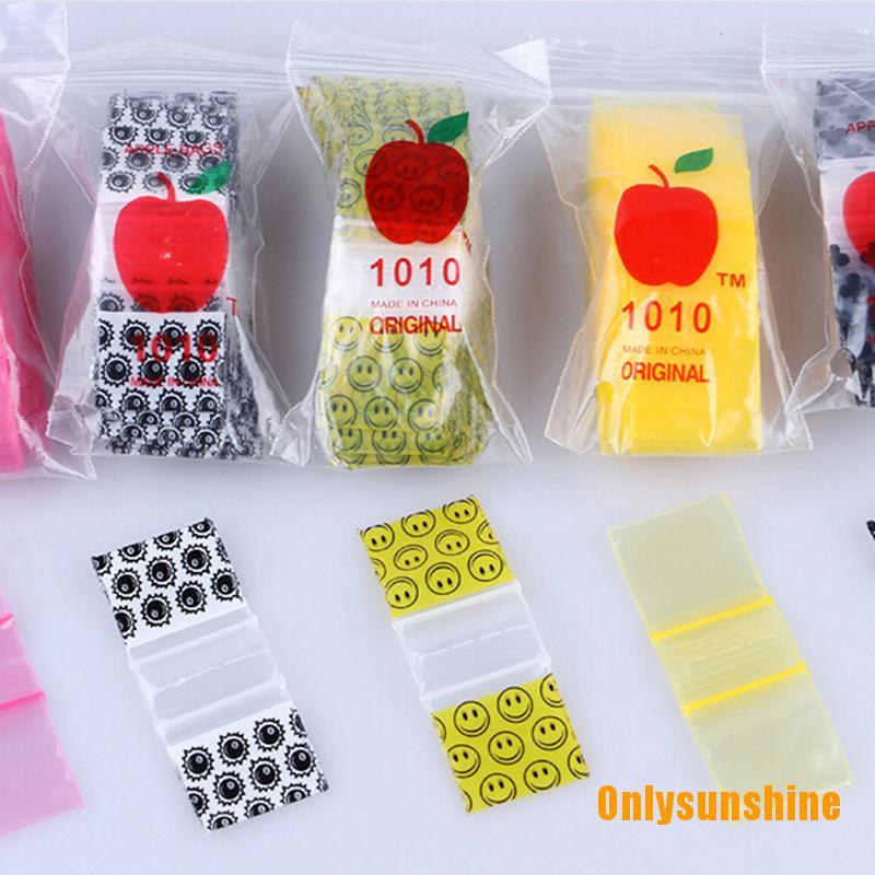 Bộ 100 Túi Zip Kích Thước 1.6x2 / 1.8x2.5 / 2.5x3 / 3x4cm Tiện Lợi Dễ Sử Dụng