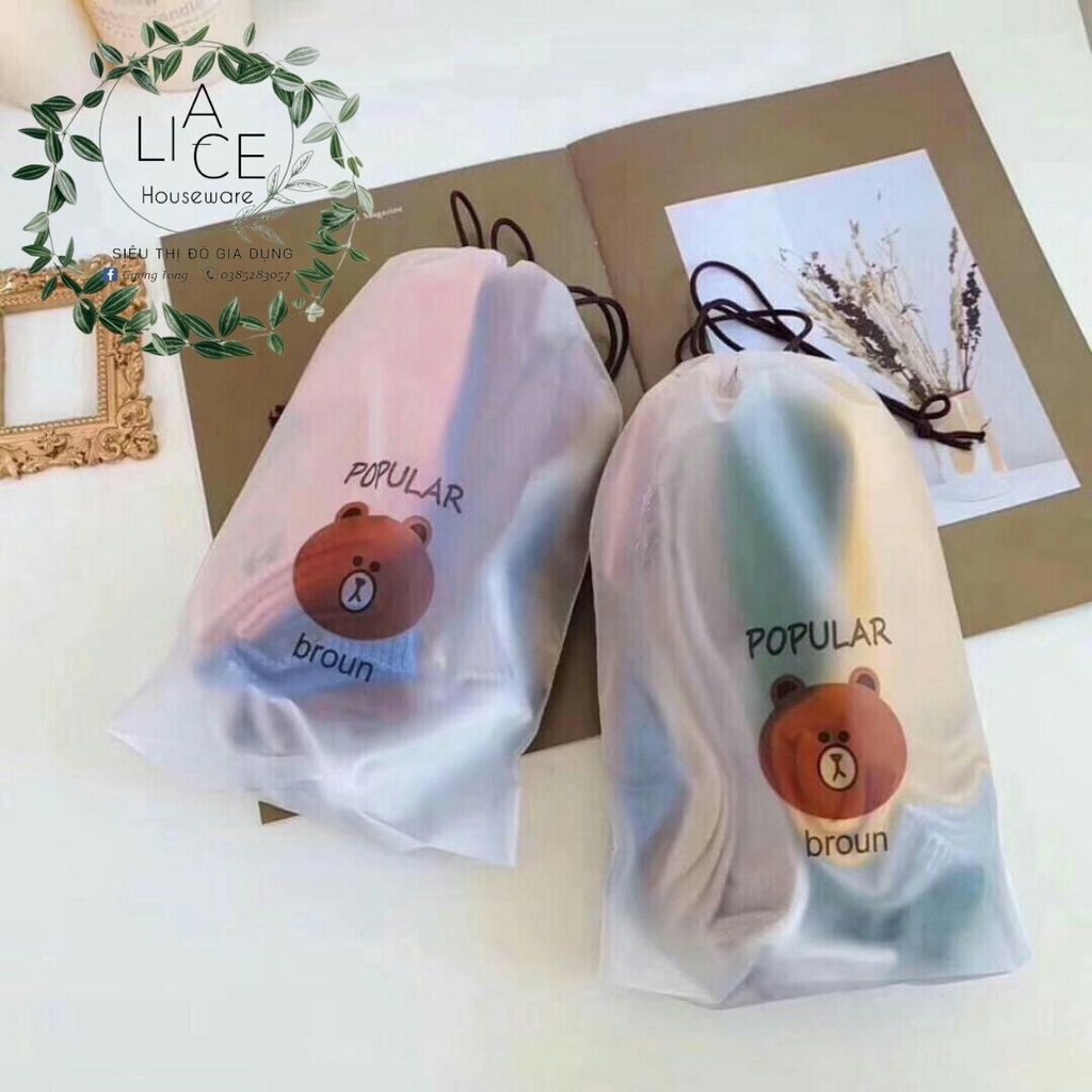 Tất vớ nữ gấu cổ ngắn HELES, vớ nữ Hàn Quốc nhiều màu, tất nữ gấu cổ ngắn