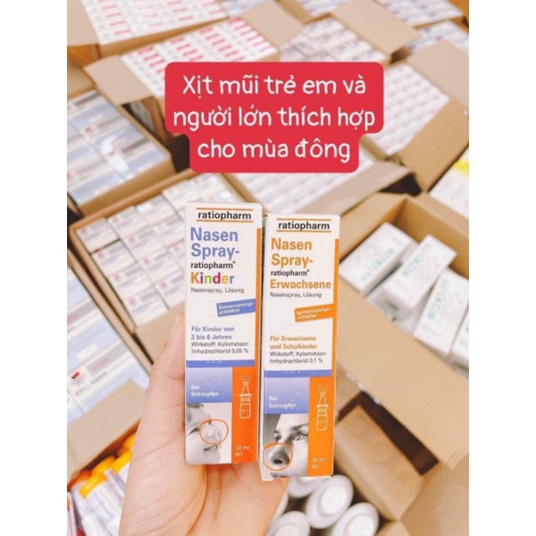 Xịt mũi Nasenspray hàng nội địa Đức 10ml