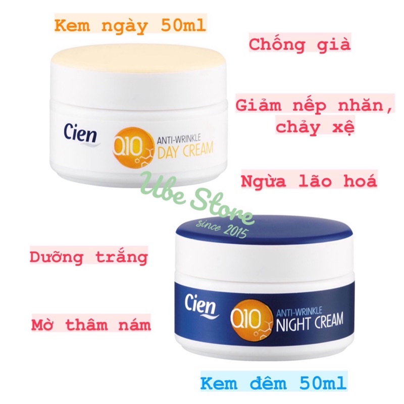 KEM DƯỠNG CHỐNG LÃO HÓA CIEN Q10 ANTI WRINKLE (DAY + NIGHT CREAM)