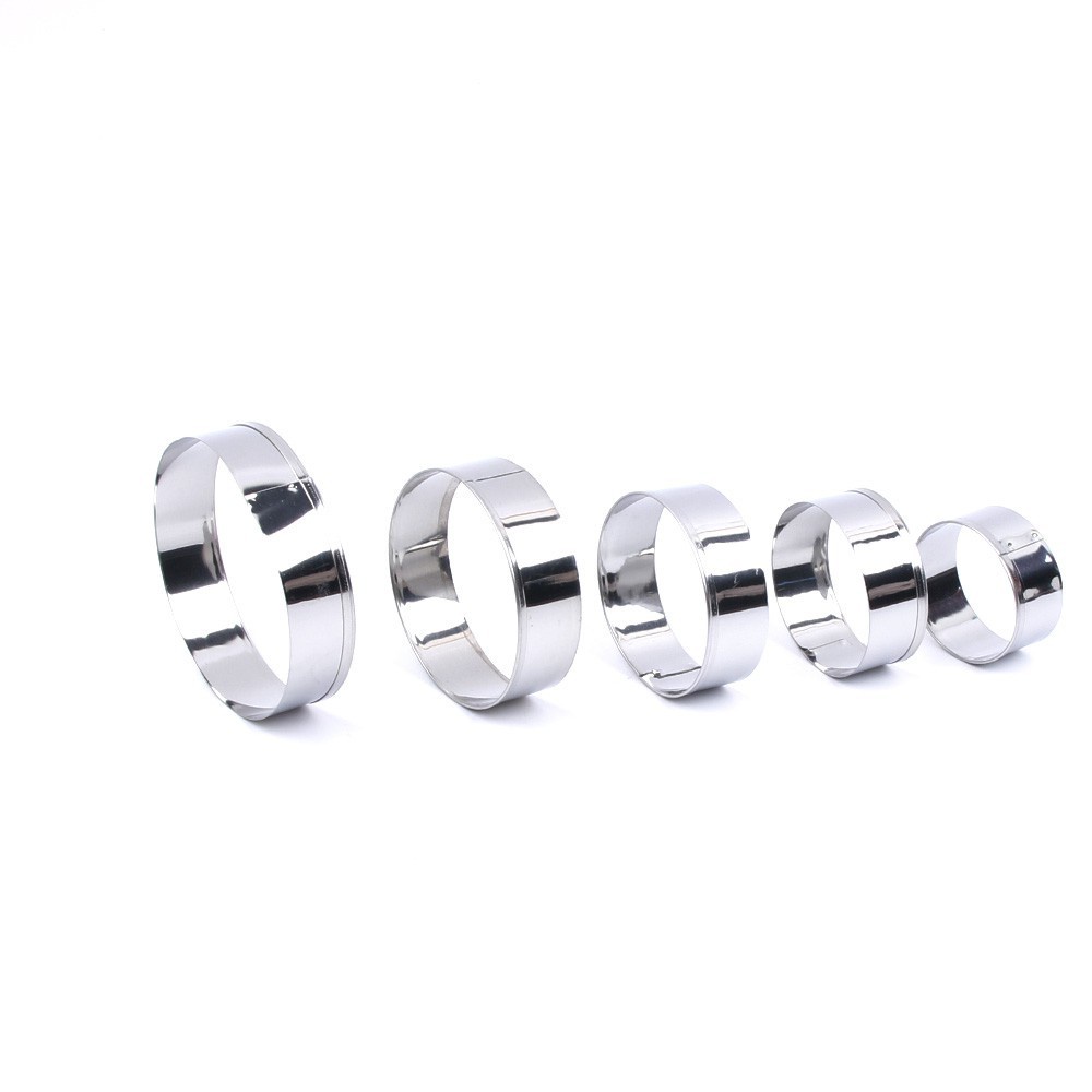 Khuôn inox cắt bánh hình tròn nhiều kích cỡ ( Bộ 5 khuôn ), dễ dùng- VUA BAO BÌ