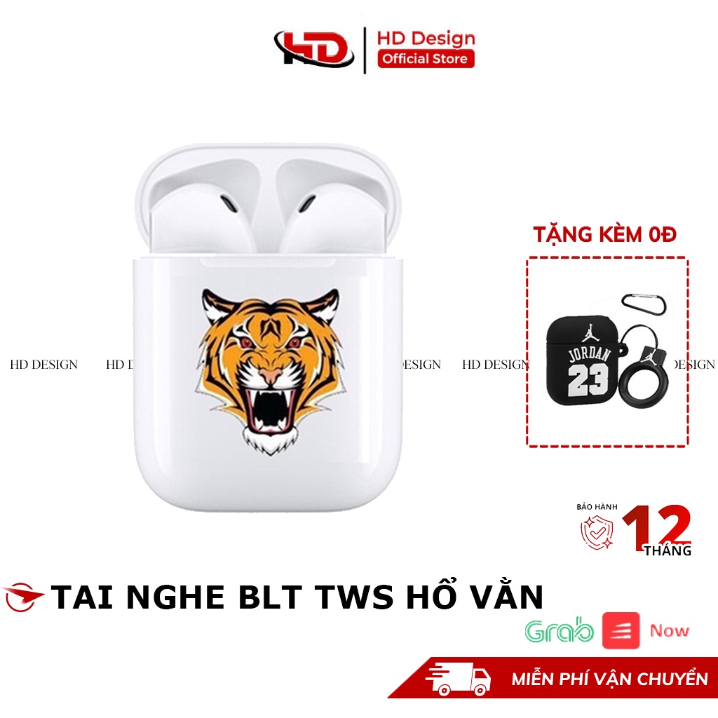 Tai Nghe Bluetooth Không Dây TWS 2 Hổ Vằn Chip Louda 1562M - Bass Hay - Pin trâu - Sạc Không Dây - Định Vị Đổi Tên