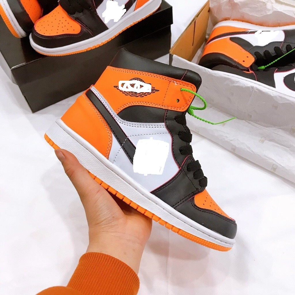 [HÀNG MỚI VỀ] Giày Thể Thao  giày Sneaker JD cổ cao đen cam PHONG CÁCH