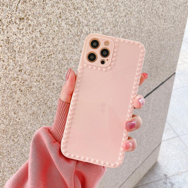 Ốp lưng iphone viền trái tim nổi bóng 6/6plus/6splus/7/7plus/8/8plus/x/xr/xs/11/12/pro/max/plus/promax
