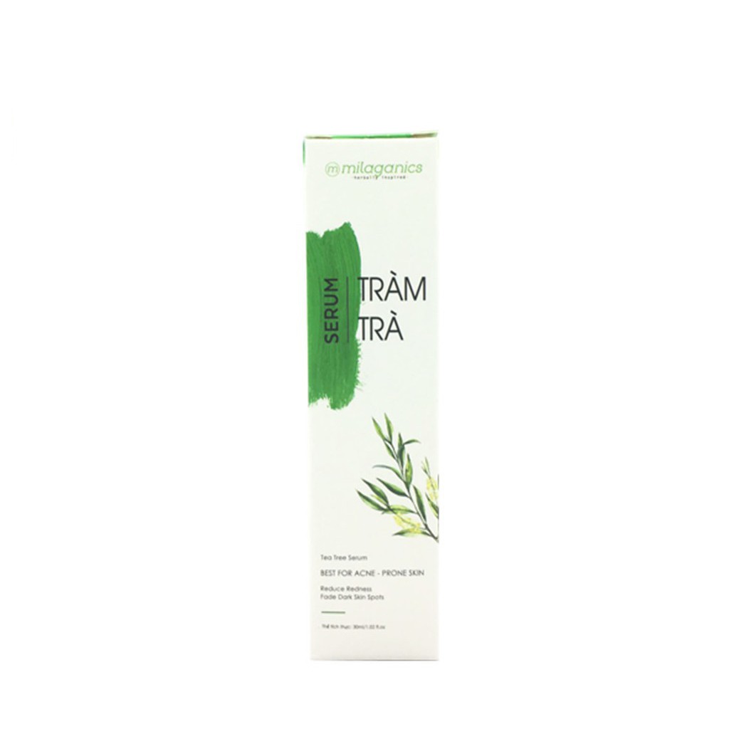 Serum Milaganics Tràm Trà Giảm Mụn Làm Mờ Vết Thâm 30ml