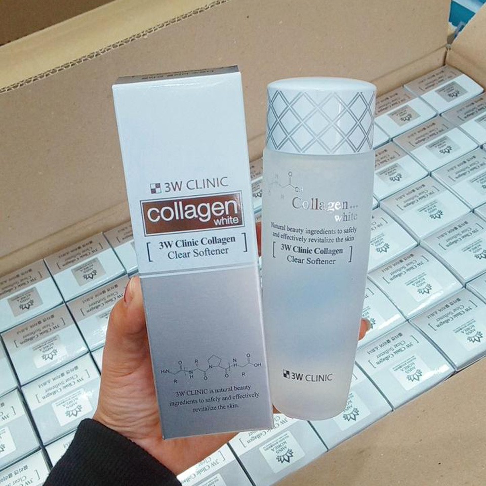 Combo nước hoa hồng và kem dưỡng trắng da 3W Clinic Hàn Quốc