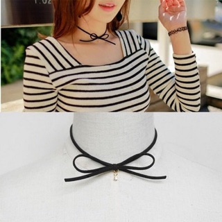 Choker nơ đen đính đá