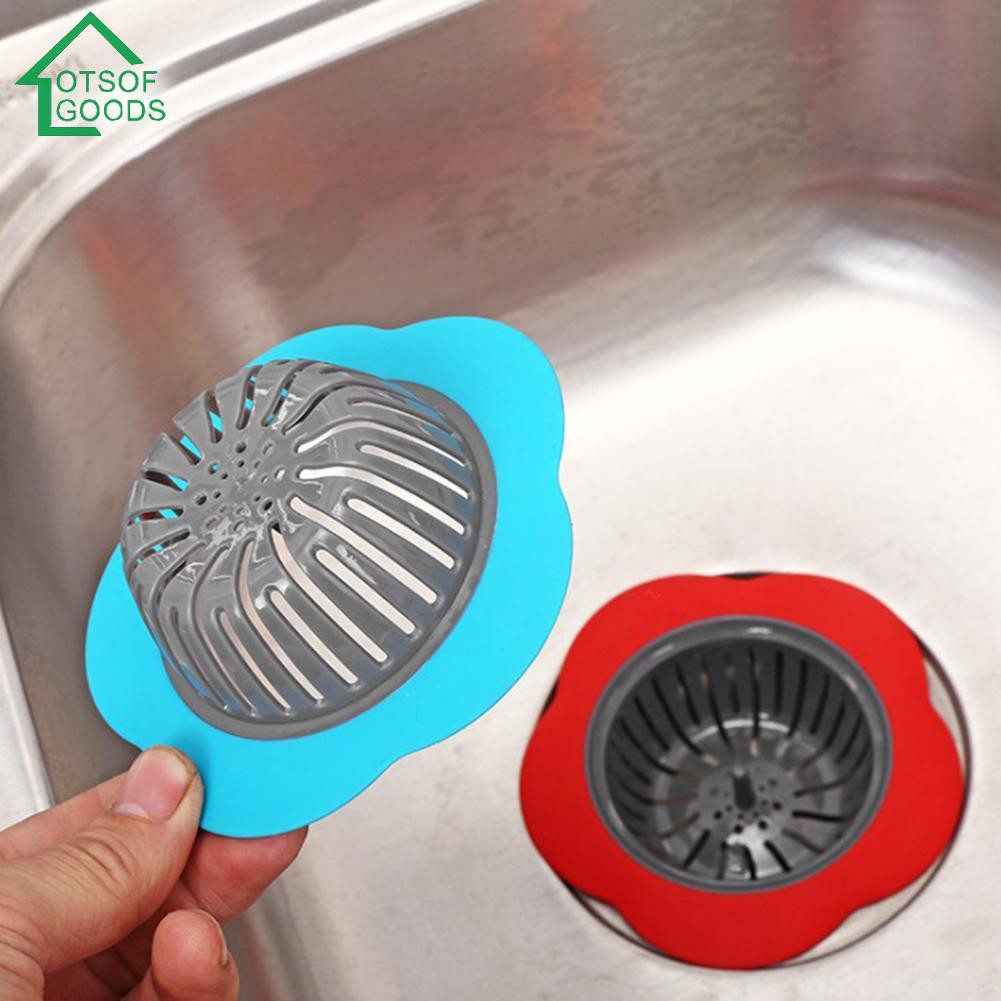 Kitchen Flower Sink Strainer Drain Filter Bathroom Hair Trap